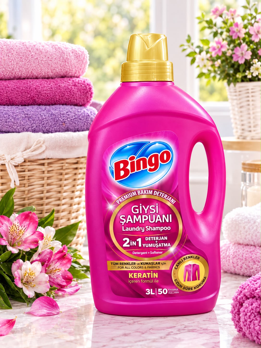 Bingo detergent lichid cu keratina