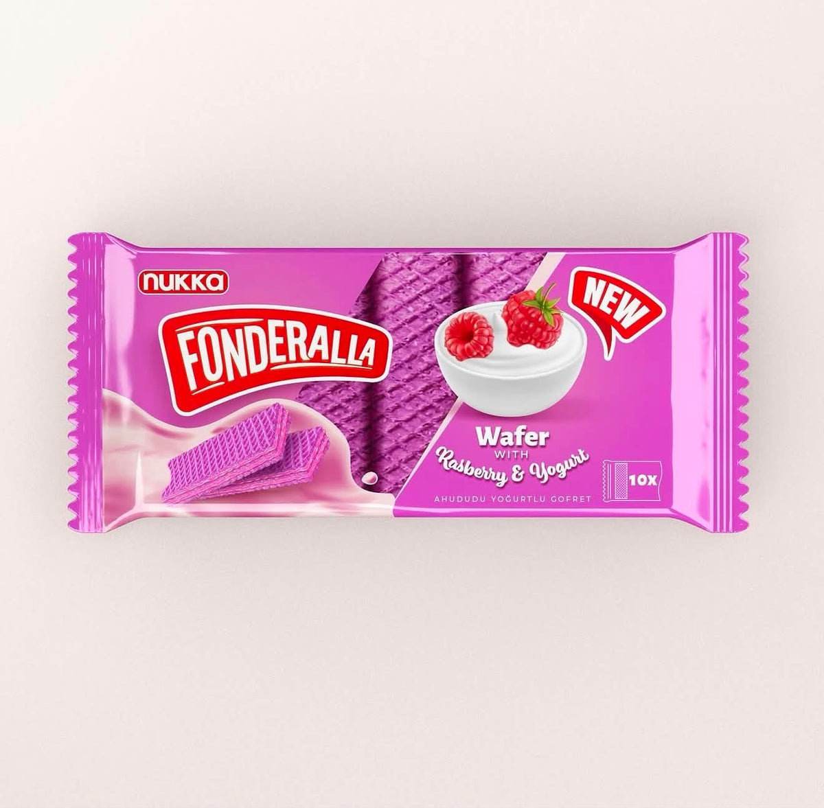 Fonderalla napolitana cu crema  de zmeura