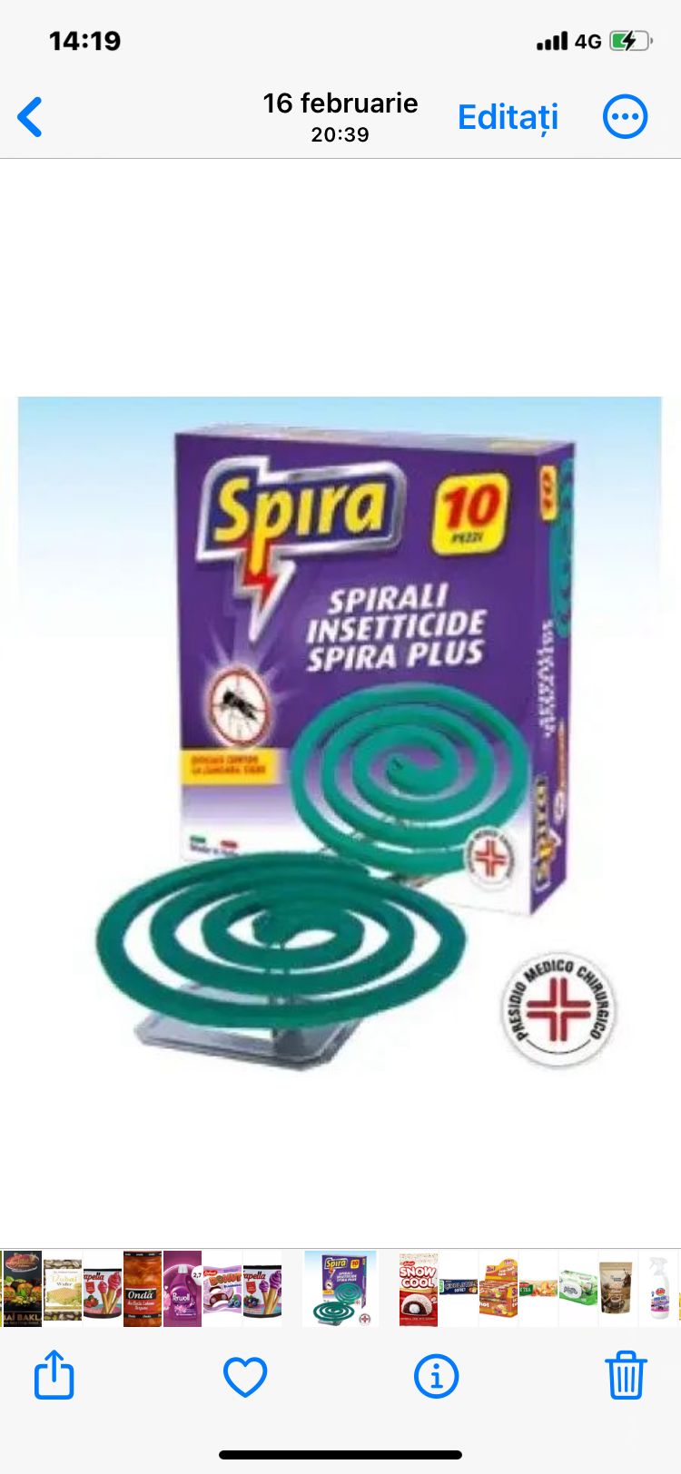 Spirale anti-țânțari pentru utilizare exclusivă la exterior.