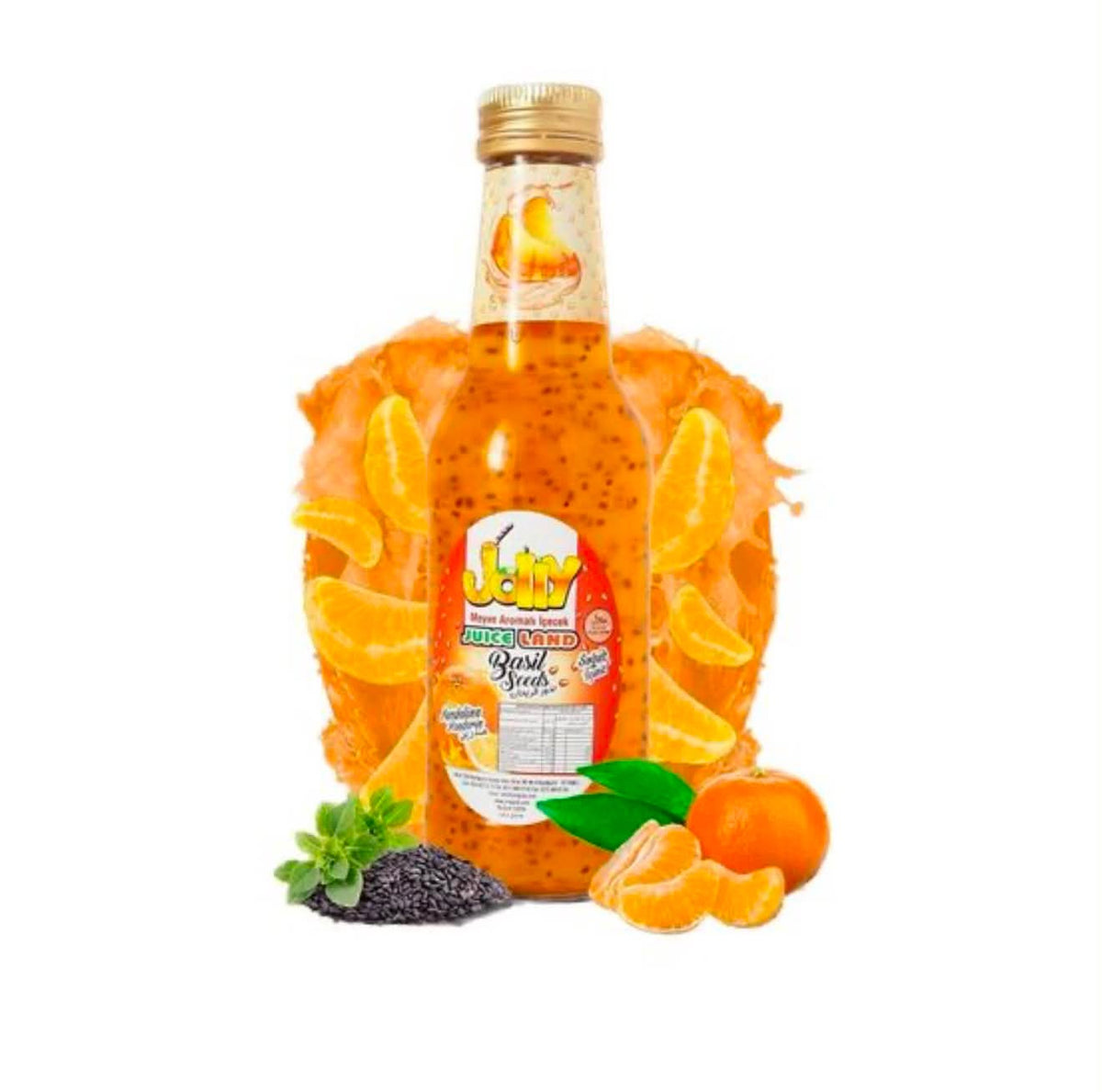 Jolly bautura racoritoare cu seminte de busuioc si aroma de mandarine